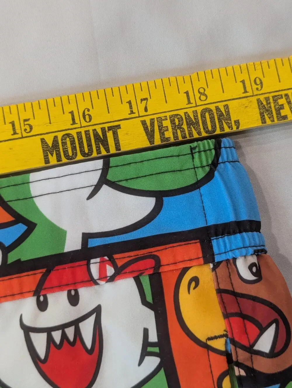 Super Mario Nintendo Swim Shorts Mens XL Multicolor Character Print Trunks